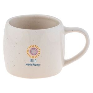 Karma "Hello Sunshine" Mug with Yellow and Pink Sun Accent - NWOT